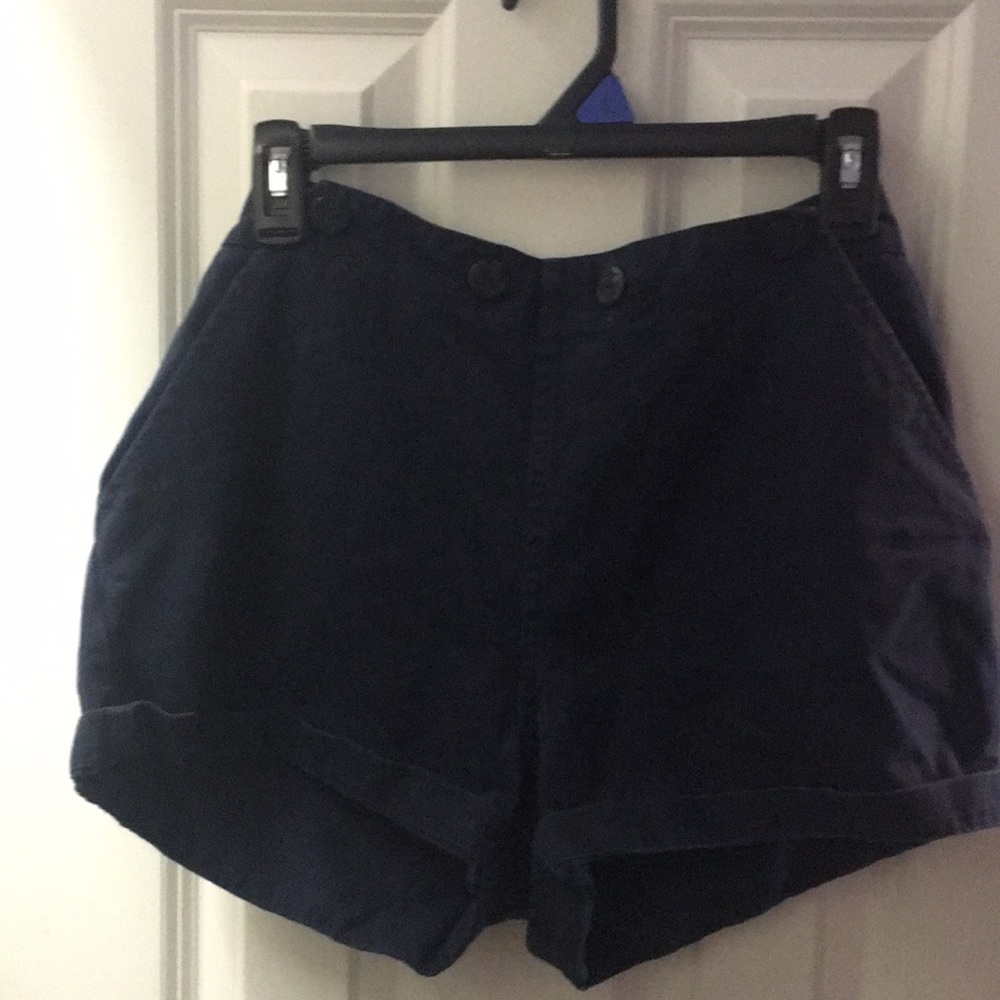 MODA INTERNATIONAL 100% Cotton Navy Boat Shorts